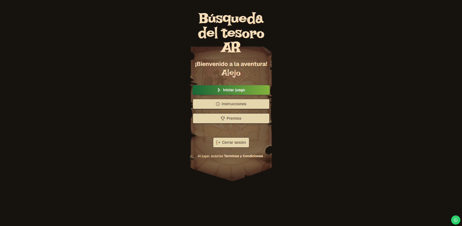 Juego Busqueda del Tesoro AR